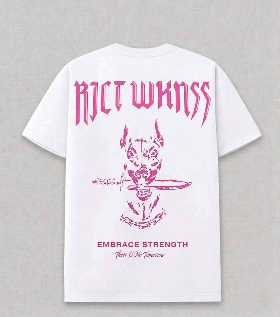 RJCT WKNSS - White / Pink 'Ferocious' Tee