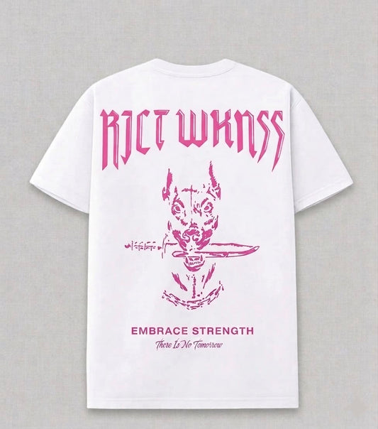 RJCT WKNSS - White / Pink 'Ferocious' Tee