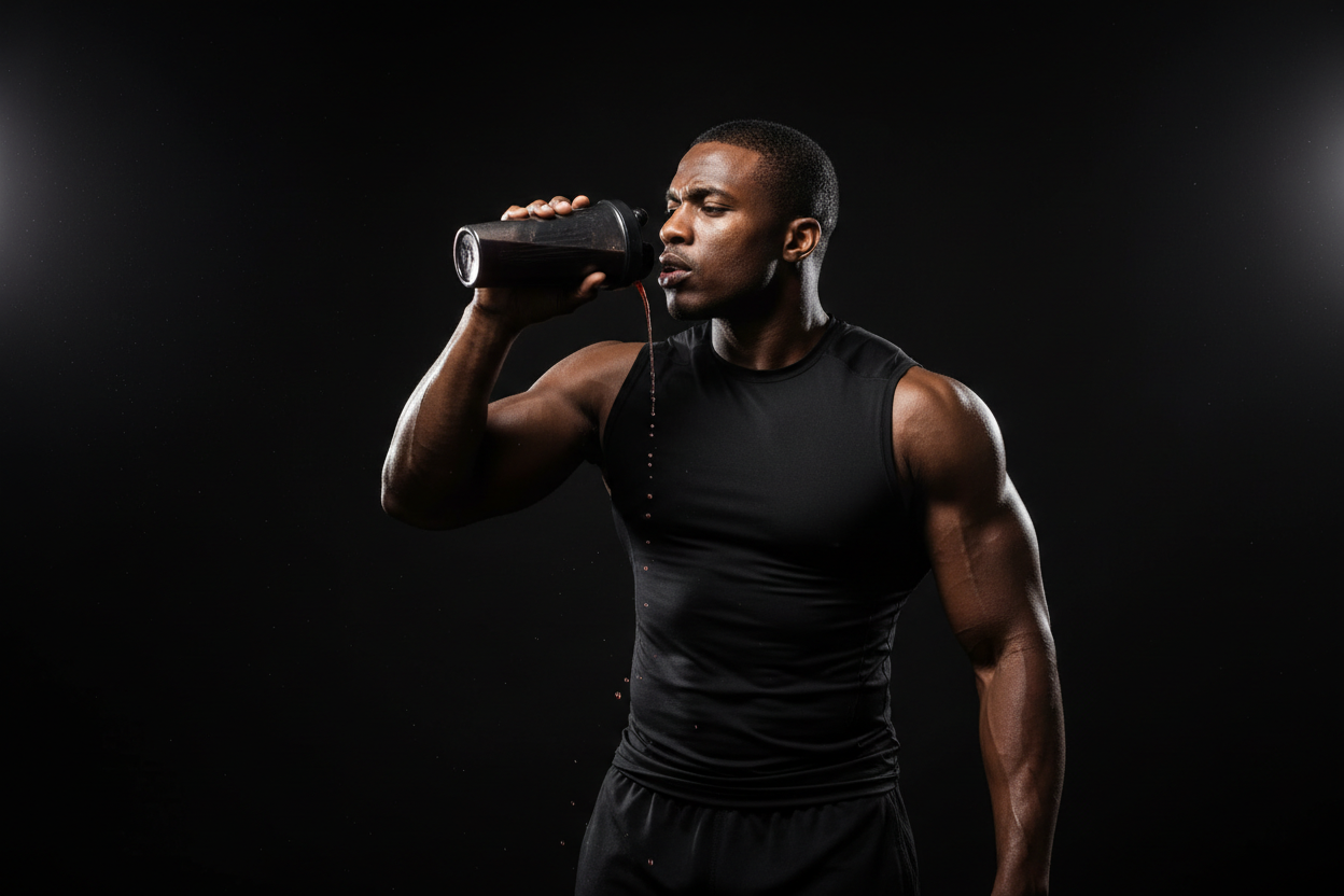 Make it a black guy in a black background 