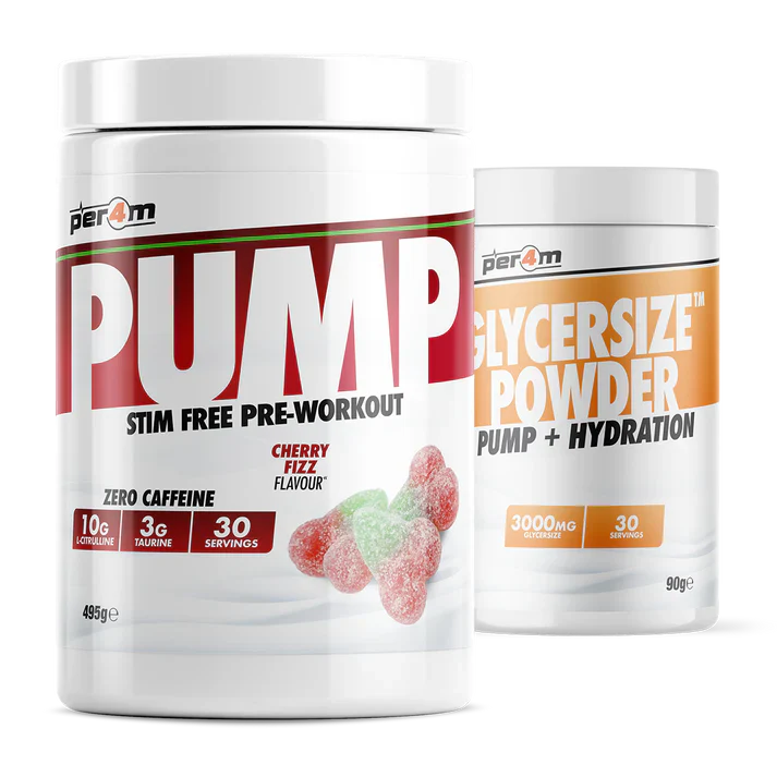 Per4m Pump Stim Free Pre Workout with Glycersize™