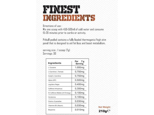 Gas Mark 10 Pitbull Peeled ( Fat Burner)